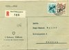1948 (21.10.) Basel 12 Kannenfeld, 65 Rp. (ZU Nr. 47, 56) Einschreiben + Rückschein nach Zürich.