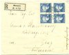 1934 (28.3.) Mammern (Kt. TG), 120 Rp. (ZU Nr. J68, Viererblock) auf R-Brief nach Graz, Österreich.
