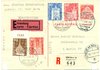 1968 (15.02.) 3000 Bern 16, Burgenziel, 210 Rp.  Eingeschriebene-Express-Antwortkarte 30 Pfg. Berlin