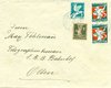 1933 (18.04.) Thayingen, Schaffhausen, 20 Rp. Fernbrief nach Olten. Frankatur mit drei verschiedenen
