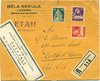 1931 (09.07.) Luzern 6 (Kt. LU), 80 Rp. R-Brief (ZU Nr.113, 184, 158) nach Hartford (USA) mit Zollve
