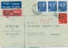 1944 (17.01.) St. Gallen, Briefversand, 110 Rp. (ZU-Nr. J107 + J108 3 x) auf Luftpost-Express-Brief