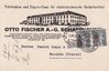 1921 (02.07.) Schaffhausen, dekotarive Firmenkarte 'Otto Fischer A.G., Fabrikation und Engros-Haus f