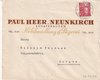 1936 (13.10.) Neunkirch, dekorativer Firmenbrief 'Paul Heer Neuenkirch, Schaffhausen, Holzhandlung &