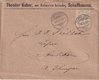 1893 (05.06.) Schaffhausen, 2 Rp. Drucksache nach Anlikon. AS: Märstetten Station, 05.06.1893. Firme
