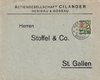 1927 (13.12.) Herisau, 10 Rp. Pro Juventute auf Firmenbrief 'Actiengesellschaft Cilander, Herisau un