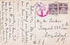 1945 (29.04.) Aalborg, Dänemrk, Postkarte nach Long Island, USA, Doppelzensur, ABP Berlin und Britis