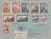 1942 (14.10.) San Marino, dekorativer R-Brief in die Schweiz mit italienischer Zensur ! Diverse Tran