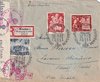 1943 (09.11.) München, Sonderstempel, eingeschriebener Brief nach Minusio, Schweiz. Zensur durch die