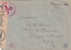 1943, Interniertenlager Arosa, Brief eines belgischen Internierten nach Belgien. Doppelzensur.