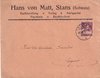1923 (19.06.) Stans, 20 Rp. Firmenbrief "Hans von Matt, Papeterie etc." mit Inhalt nach Lugano.