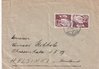 1951 (17.09.) Basel 1, 40 Rp. Auslandsbrief nach Helsinki, Finnland. 20 Rp. Kehrdruckpaar !