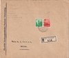 1936 (24.10.) Vaduz, Sonderstempel Briefmarkenausstellung, R-Brief nach Meilen. Absender: